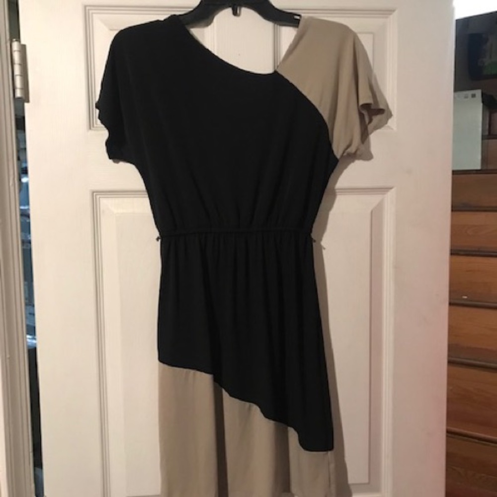 EnFocus Short Sleeved Color Block.Black/Tan Dress4